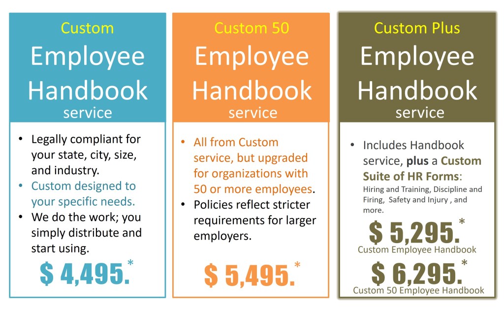 Employee Handbook Design Service Pricing